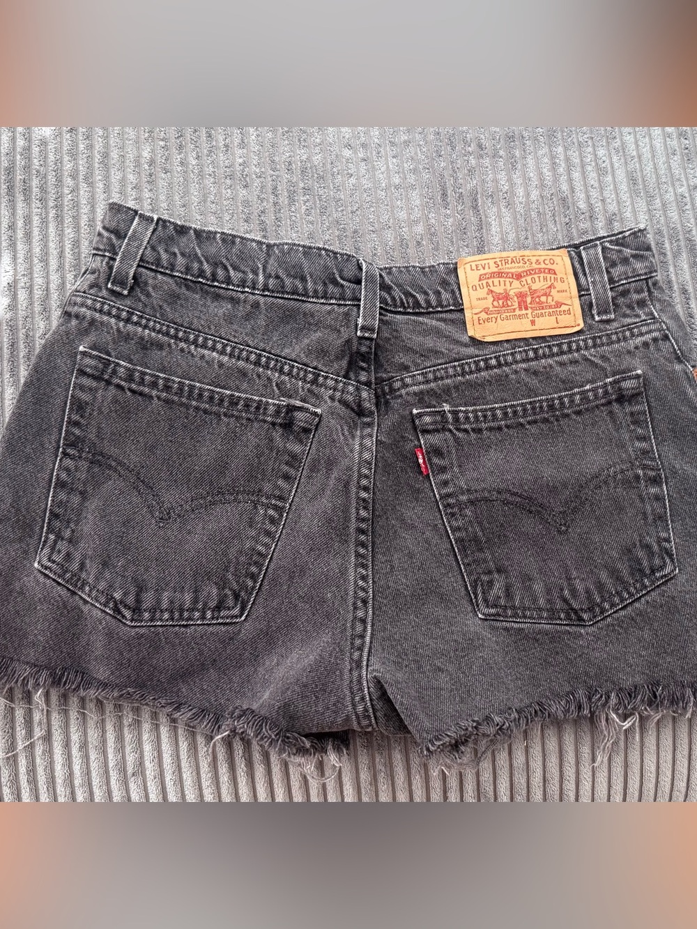 Levi's Women's Charcoal Gray Denim Cutoff Shorts